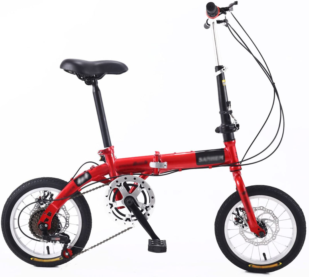 14/16 Zoll Klapprad Vorne Und Hinten, Kohlenstoffstahlrahmen Variable Geschwindigkeit Erwachsenenfah