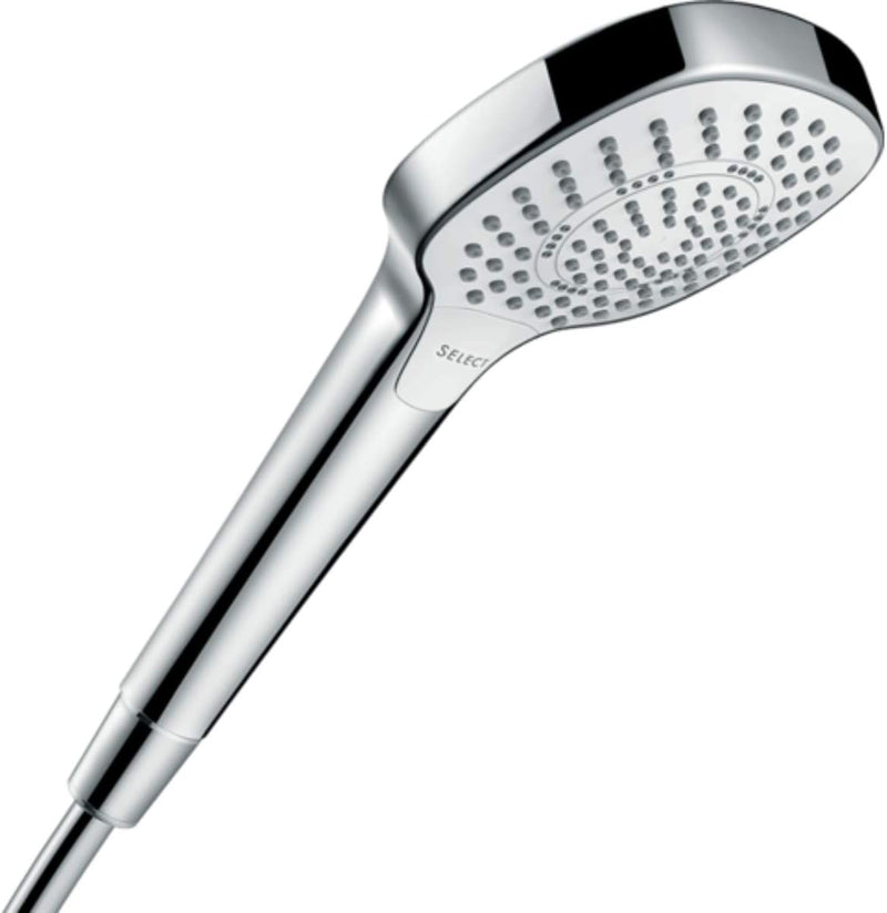 hansgrohe Duschkopf Croma Select E, Duschbrause wassersparend, 3 Strahlarten, Antikalk-Funktion, Wei