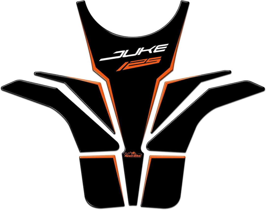 Resin Bike Aufkleber für Motorrad Kompatibel mit KTM 125 Duke 2021-2022 Silber. Tankabdeckung vor St
