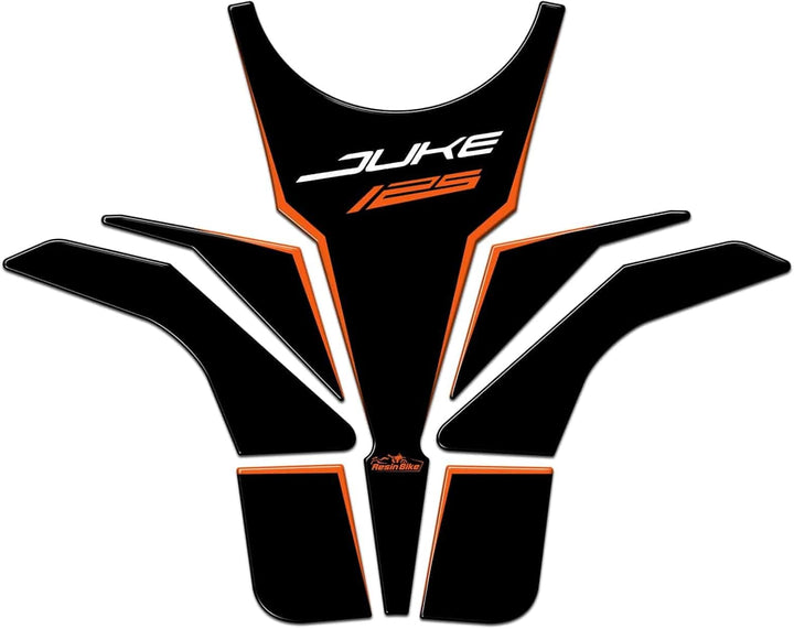 Resin Bike Aufkleber für Motorrad Kompatibel mit KTM 125 Duke 2021-2022 Silber. Tankabdeckung vor St