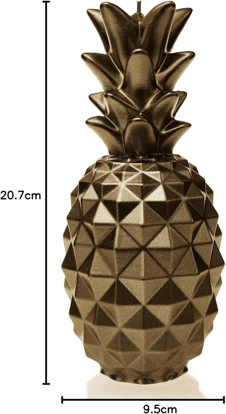 Candellana Ananas Paraffinkerze 100x100x210 mm - Messing Kerze Dekorativ - Kerzen Aesthetic 3D - Can