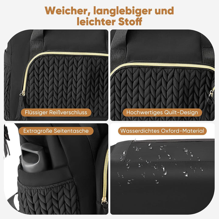 Wickeltasche mit Schnullertasche und Wickelunterlage, Baby Wickeltasche Gross mit Isoliertasche und