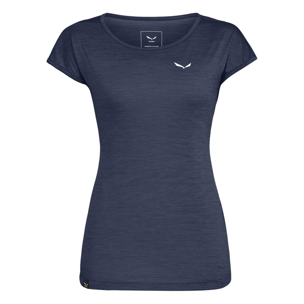 Salewa Puez Melange Dry T-Shirt Damen, Navy Blazer Melange