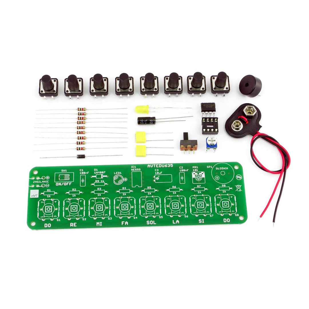 AVTEDU635 KIT DIY Miniklavier, Elektronik Bausatz, Elektronik-Bastelkit, Übungsplatine für Anfänger,