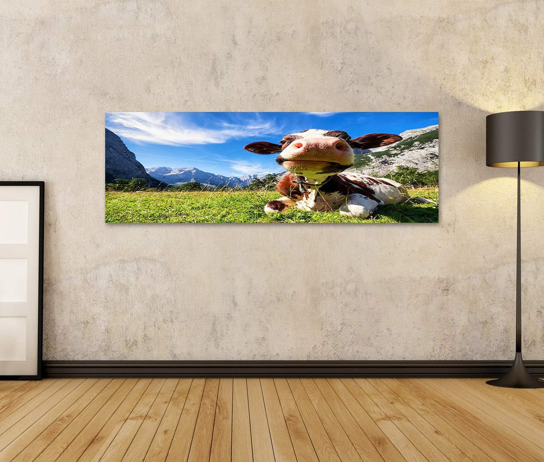 islandburner Bild auf Leinwand Karwendelgebirge Kühe Österreich Bilder Wandbilder Poster Leinwand 12