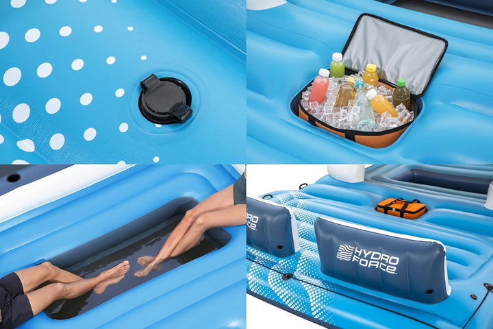 Bestway Hydro-Force 6-Personen-Badeinsel Tropical Breeze 389 x 274 cm