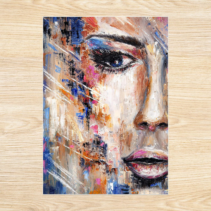 wandmotiv24 Poster als Wanddeko, Grösse Din A0, Abstraktes Frauen Gemälde, Farbe, Abstrakt, Kunst, M