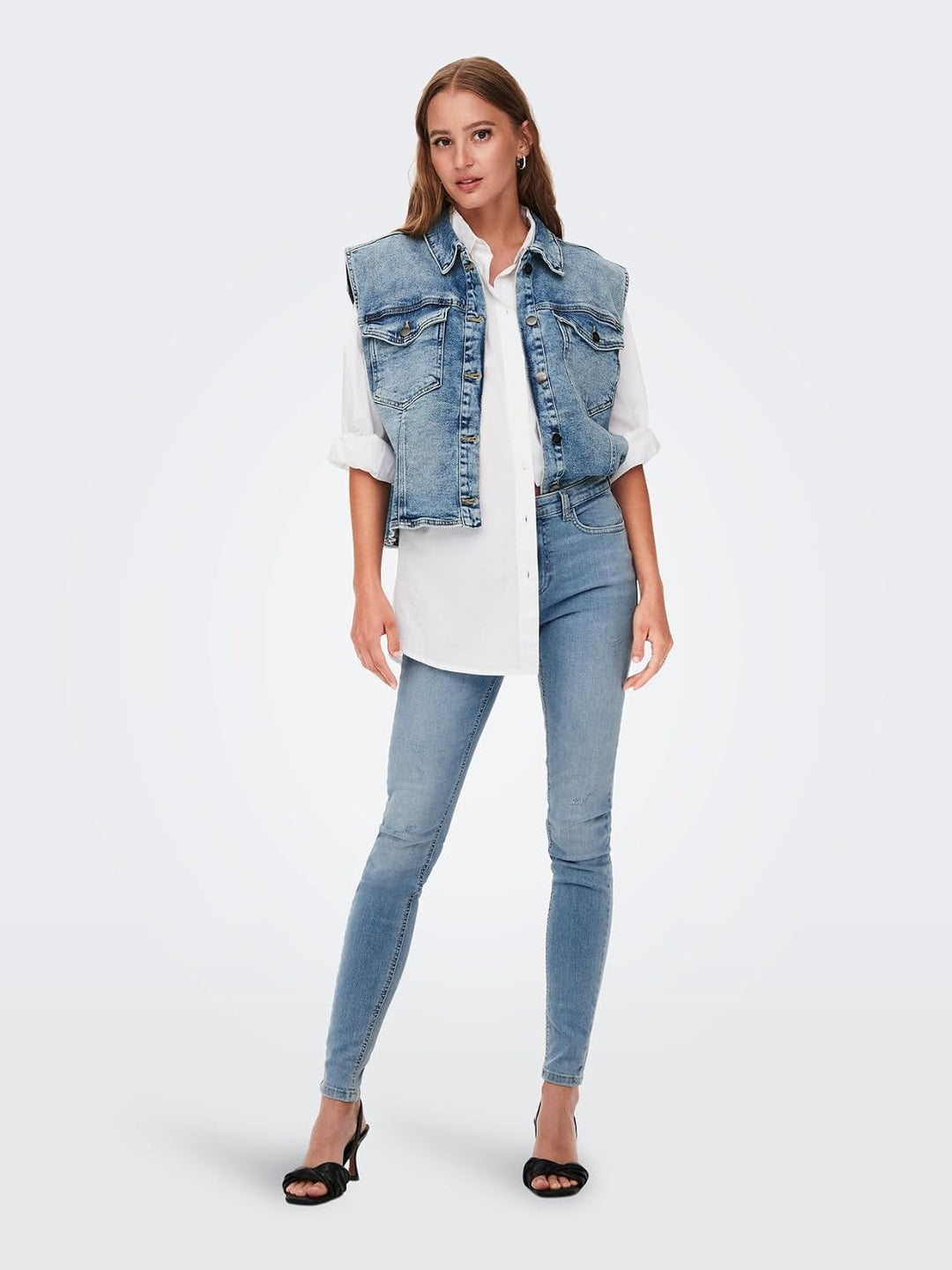 Female Skinny Jeans JDYBLUME Mittlere Taille Skinny Fit Jeans, XS / 32L