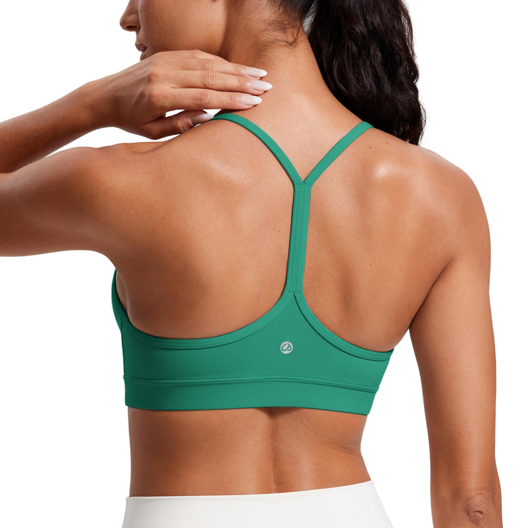 CRZ YOGA Damen Butterluxe Racerback Sport BH Gepolstert Ohne Bügel Y-Rücken Yoga Bra Sommer Atmungsa