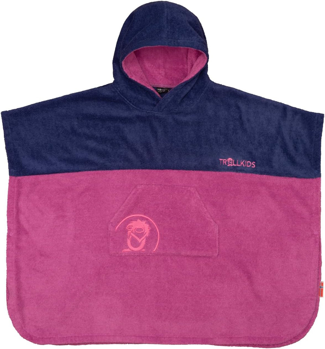 Trollkids Kids Kvalvika Surf Poncho 98 Mallow Pink, 98 Mallow Pink