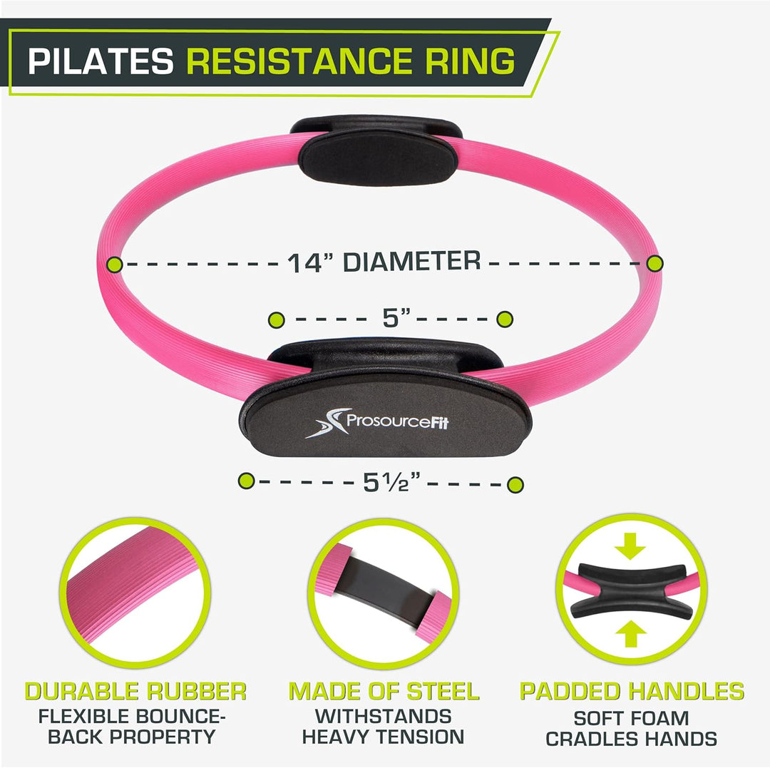 ProsourceFit Pilates Ring Rosa, Rosa