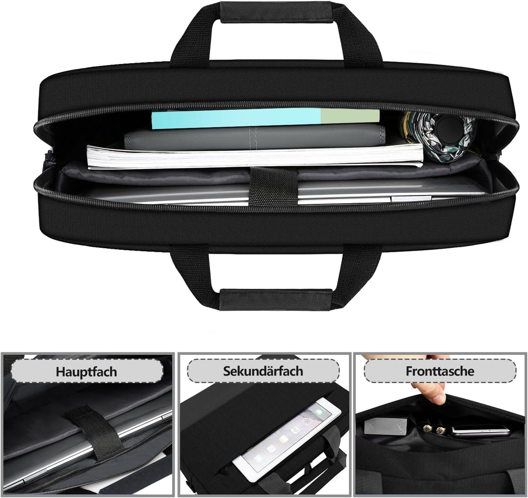 Alfheim 15,6-16 Zoll Laptop Tasche mit Schultergurt für Geschäft/Arbeit | Leichte Wasserdichte Akten