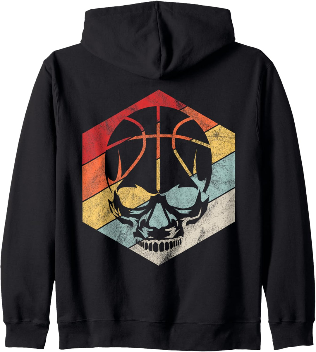 Retro Basketball Skull Vintage Style Basketball Lover Gifts Kapuzenjacke