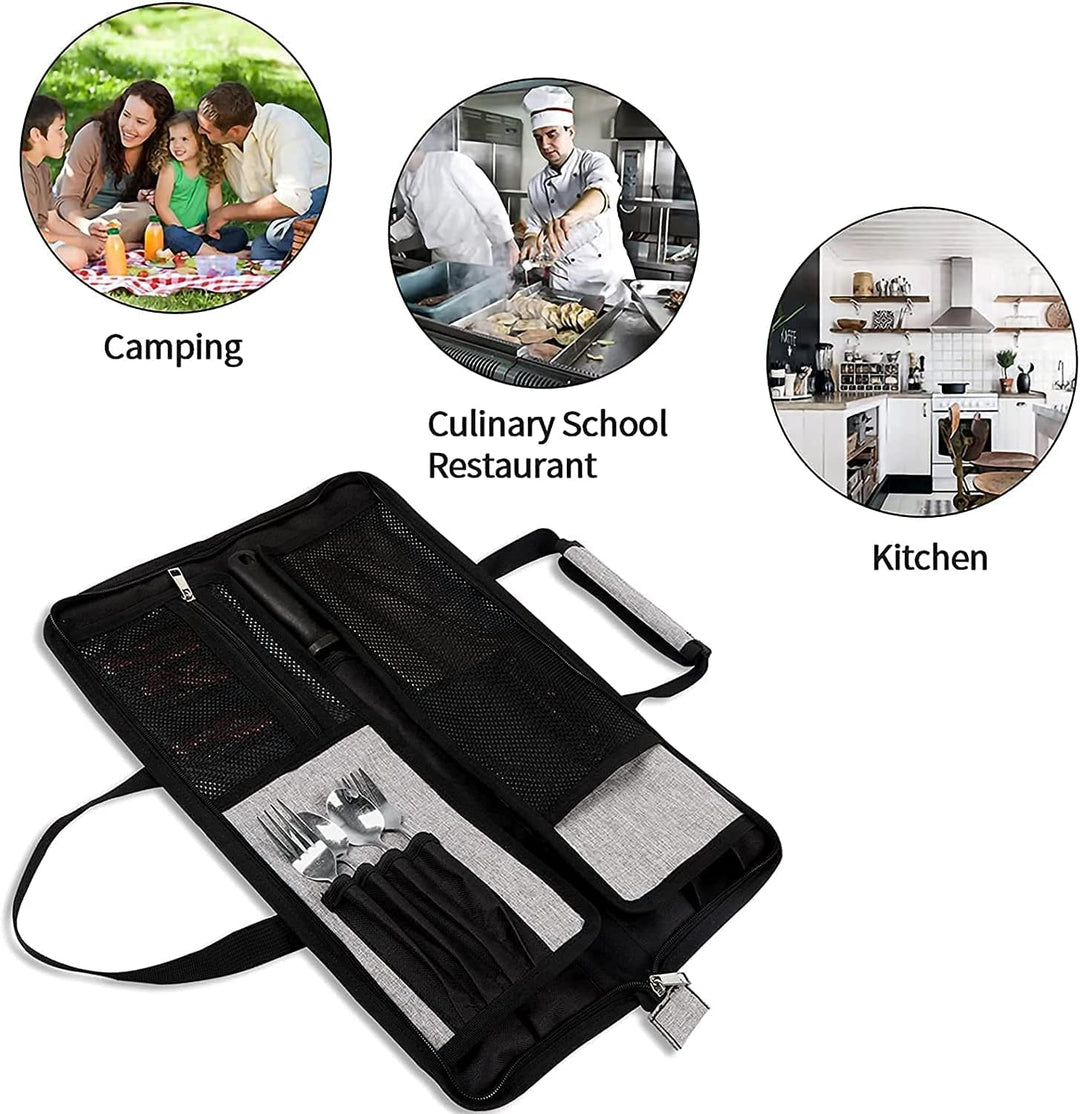 YWYHHM Messertasche, Messer-Rolltasche Kochmesser Rolltasche Messerkoffer mit 13 Fächern für Messer