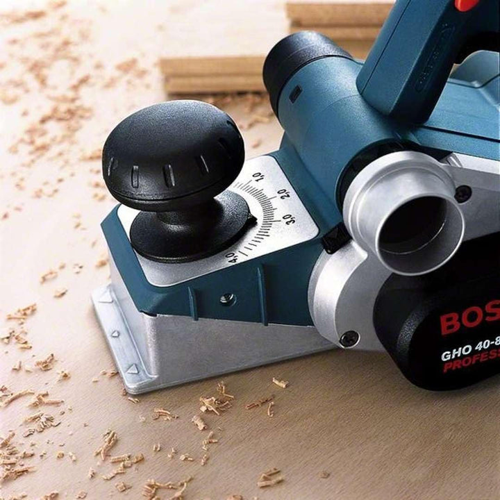 Bosch Professional Hobel GHO 40-82 C (850 Watt, inkl. Staubbeutel, Hobelmesser, Parallelanschlag, Fa