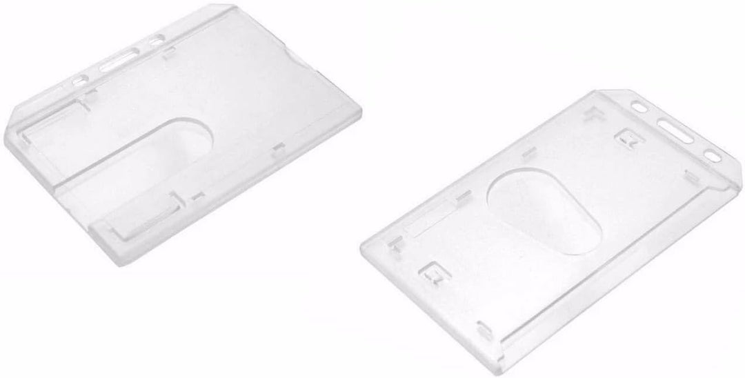 Waizmann.IDeaS® 50x Kartenhalter Ausweishülle Ausweishalter Hartplastik Polycarbonat Namensschild Da