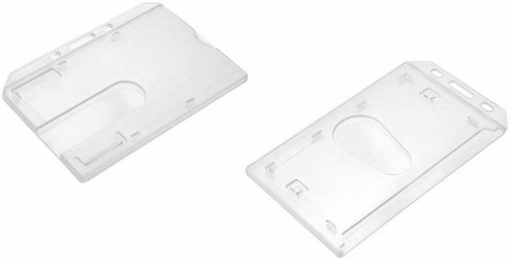 Waizmann.IDeaS® 50x Kartenhalter Ausweishülle Ausweishalter Hartplastik Polycarbonat Namensschild Da