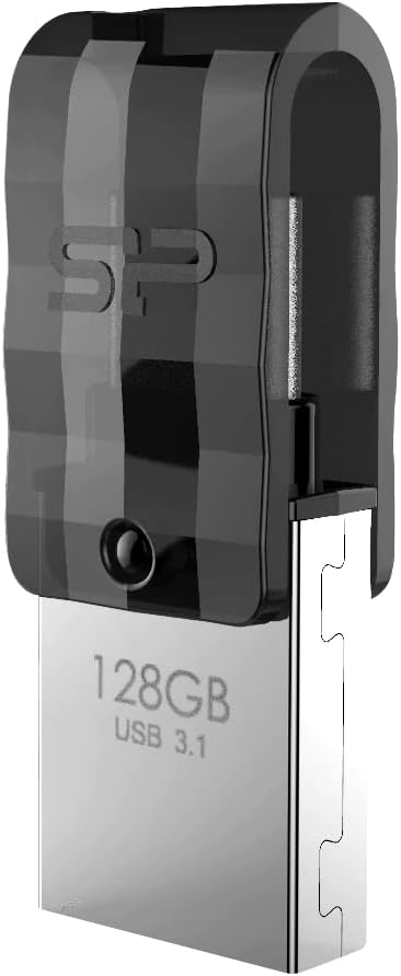 Silicon Power Mobile C31 USB Flash Drive 128 GB USB Type-A/USB Type-C 3.2 Gen 1 (3.1 Gen 1) Black Gr
