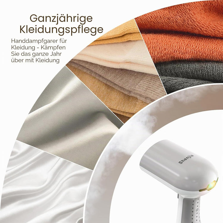 Handheld Steamer Dampfglätter, Tragbares Reise-Dampfbügeleisen, 150℃ Turbo Penetrating Steam Wrinkle