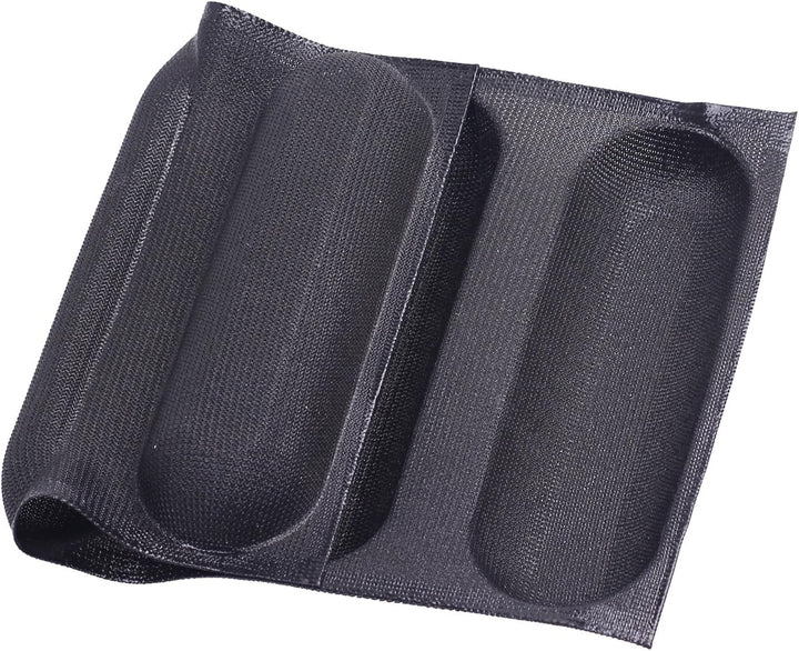 4-Mold Silikon Non-Stick perforiert Backen Matte Form Long Loaf Brot Schimmel 4 Hohlraum Ofen Pan