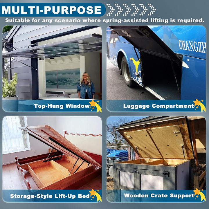 2Pcs 500MM 800N Universal Gasdruckfeder mit Kugelgelenkköpfen Kofferraum-gasfeder Gasdruckdämpfer fü