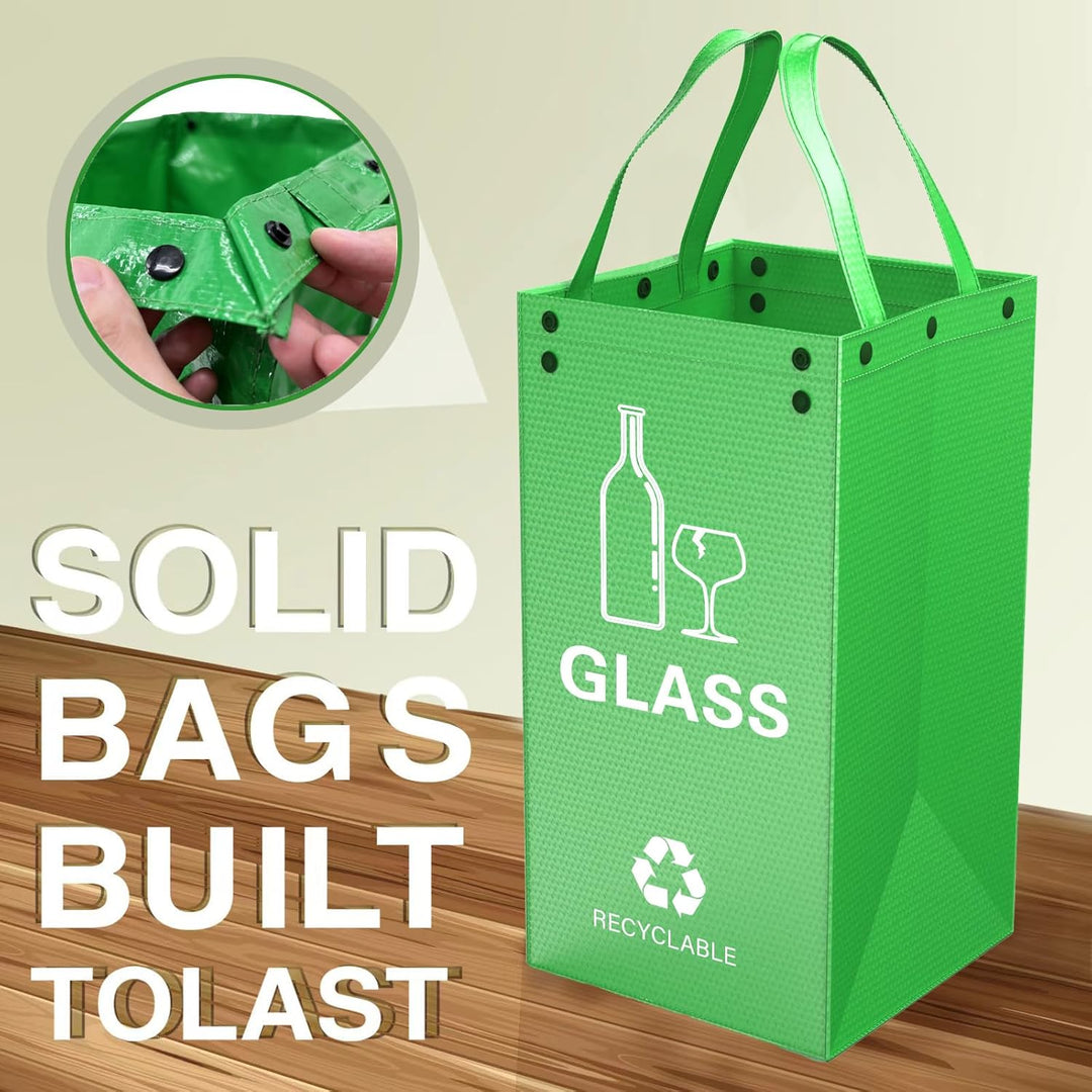 KAOHONG Mülltrennsystem Taschen 3 Fächer für Plastik, Glas, Papier Perfekt als Mülltrenner, Pfandfla