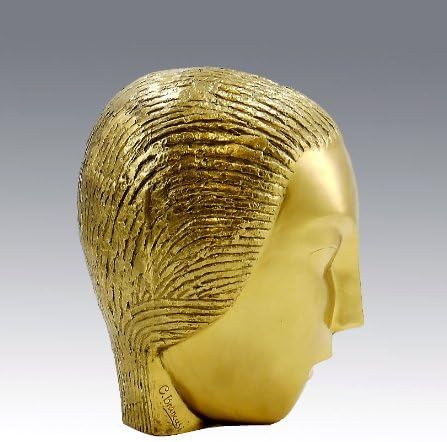 Kunst & Ambiente - Moderne Bronzefigur - Sleeping Muse - Schlummernde Muse - signiert - Constantin B