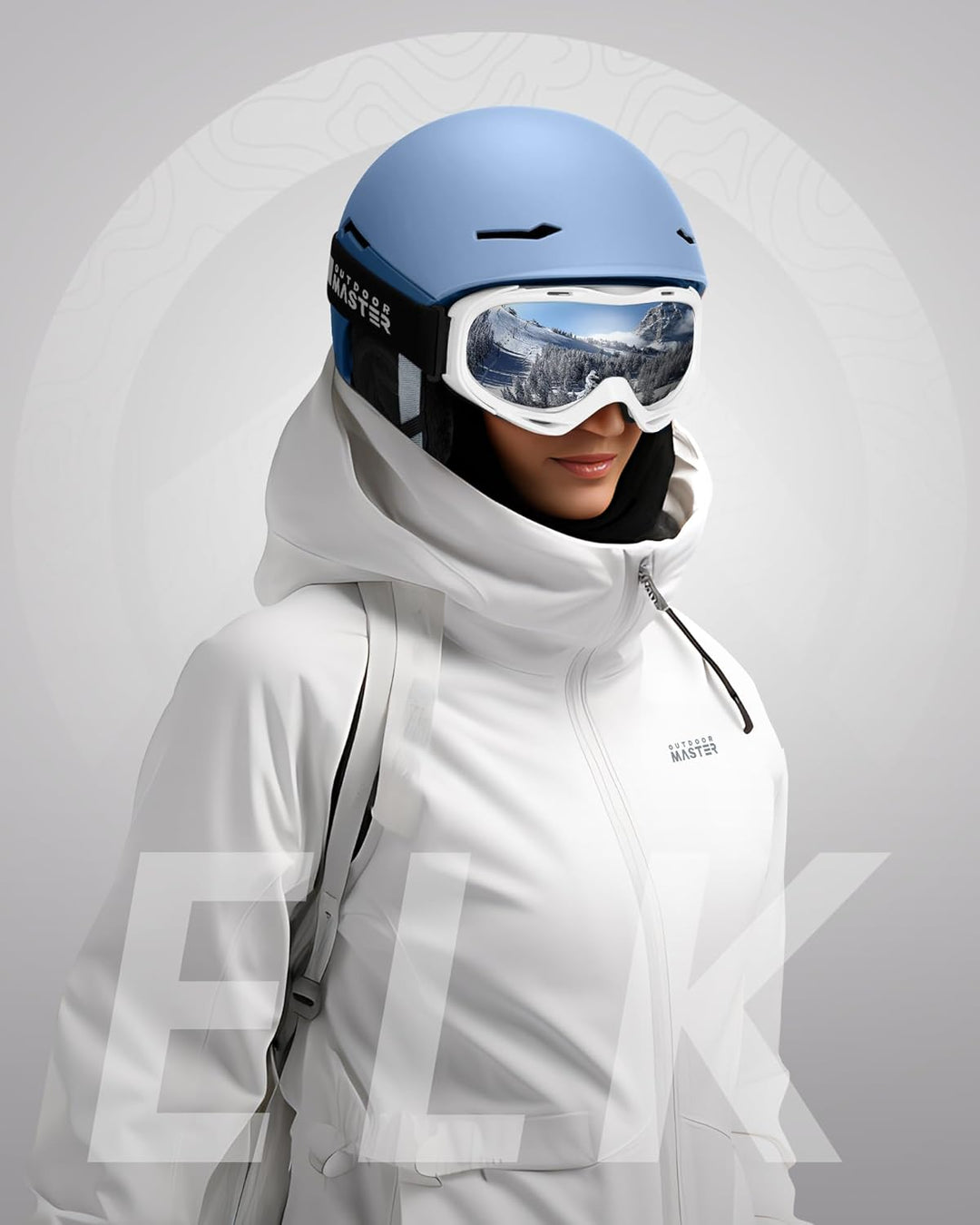 OutdoorMaster ELK MIPS Skihelm - Schneesporthelm Snowboardhelm für Männer Frauen & Jugend Blau Crash