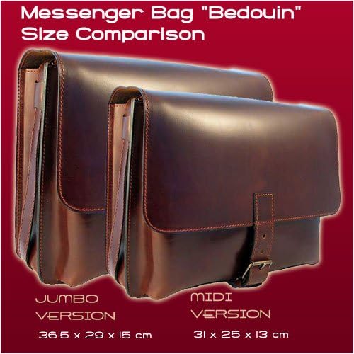 Shalimar Ranch Shalimar Midi Posttasche Messenger Bag aus Leder, schwarz, Einheitsgrösse