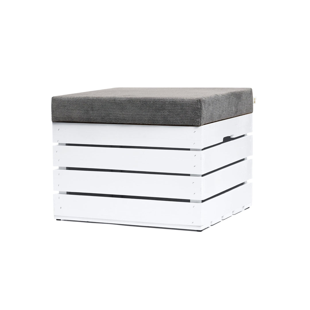 GrandBox Sitzhocker aus Holz 37x40x50 Polster, Sitztruhe Hocker mit Stauraum, Sitzbank, Sitzpouf, Si