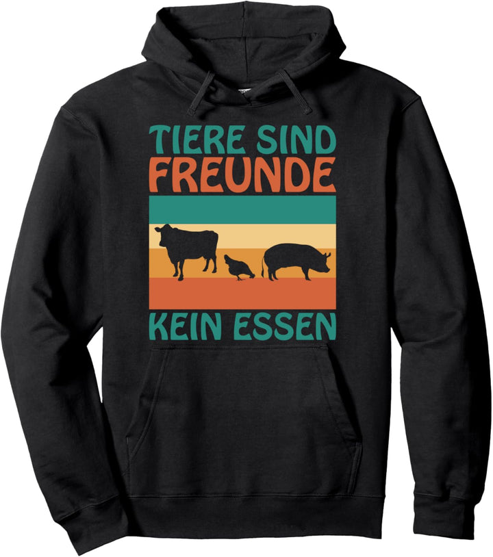 Veganer Vegetarier Tierschutz Tierfreund Vegan Statement Pullover Hoodie