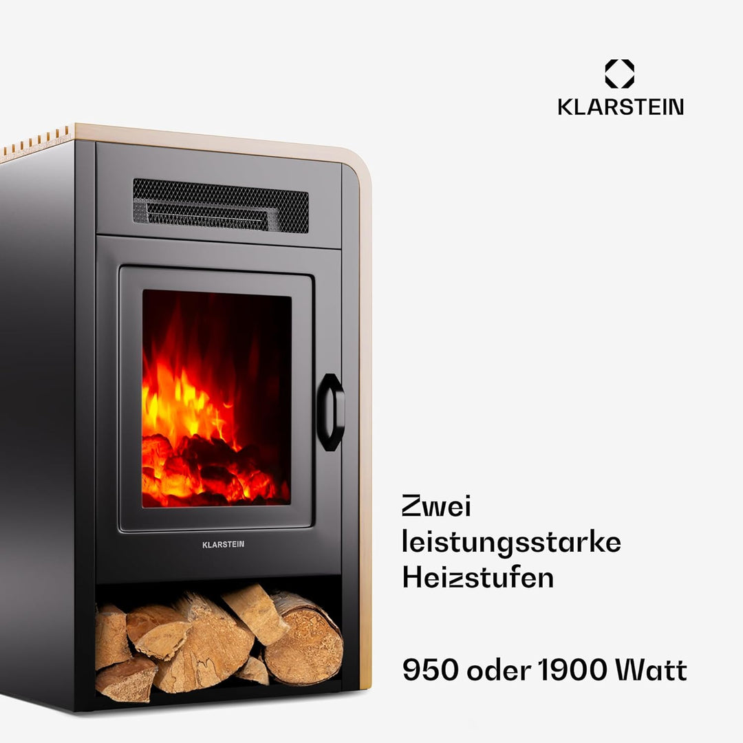 Klarstein Elektrokamin, Elektro Heizungen für Wohnzimmer & Innenräume, Elektrischer Kamin mit LED Fl
