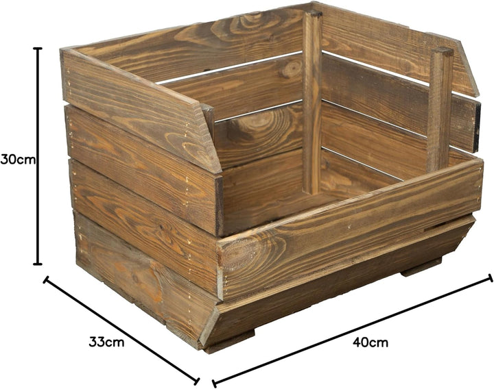 Kistenkolli Altes Land Kartoffelsteige 40x33x30 cm Gemüsekiste Obsthorde Gemüsekorb Kartoffelkiste z
