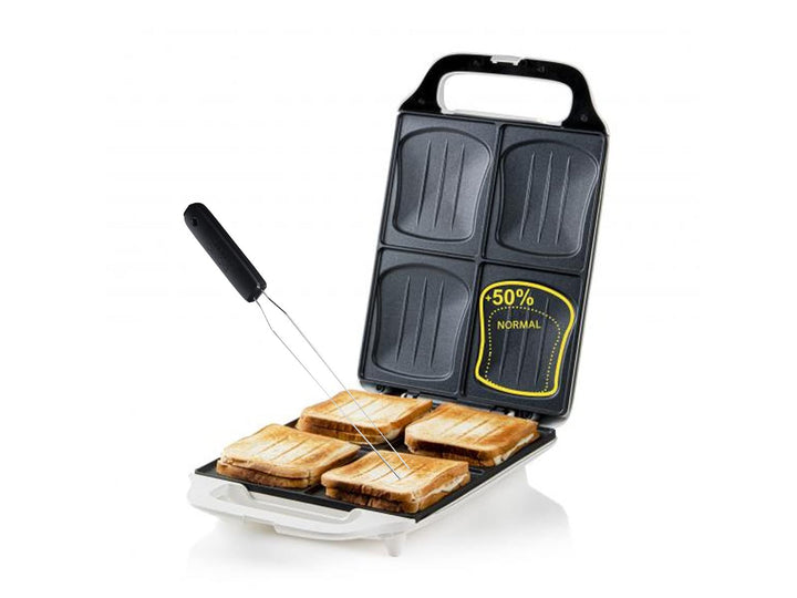 XXL Familien Sandwichmaker 4er Toaster in Muschelform 27 x 32 cm, 1800Watt