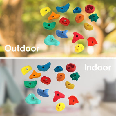 h2i Klettergriffe Kinder & Erwachsene | Klettersteine inkl. Befestigungsmaterial | Bunte Bouldergrif