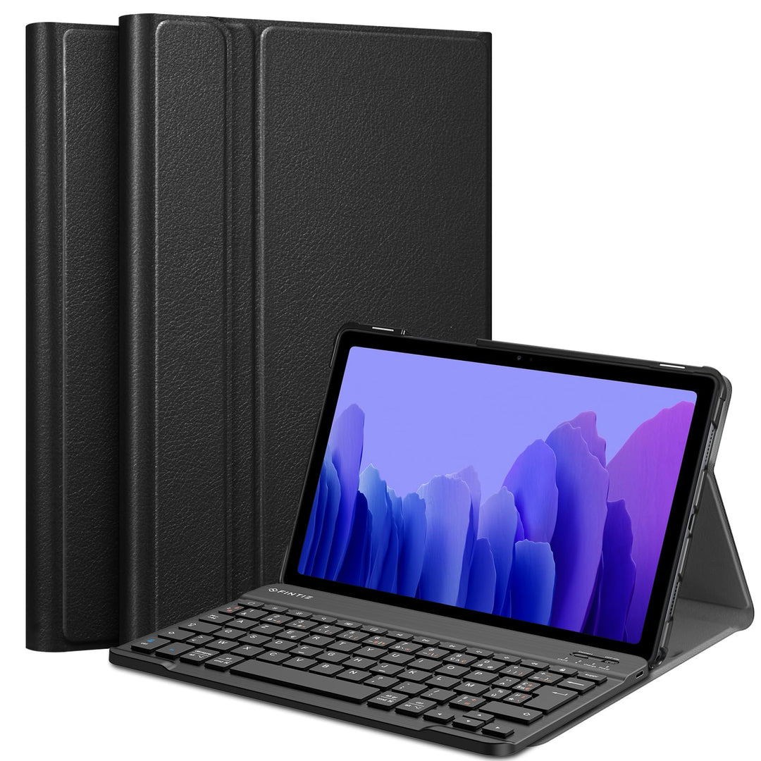 Fintie Tastaturabdeckung für Samsung Galaxy Tab A7 2020 10,4 Zoll - [AZERTY French] Drahtlose Blueto