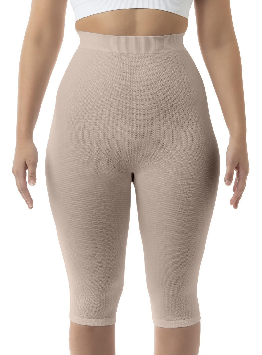 FarmaCell 123 Massierende reduzierende Miederhose Hohe Taille unter dem Knie 3XL-4XL Beige, 3XL-4XL
