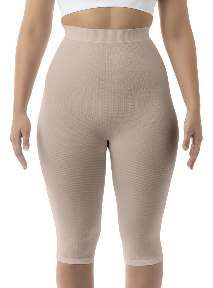 FarmaCell 123 Massierende reduzierende Miederhose Hohe Taille unter dem Knie 3XL-4XL Beige, 3XL-4XL
