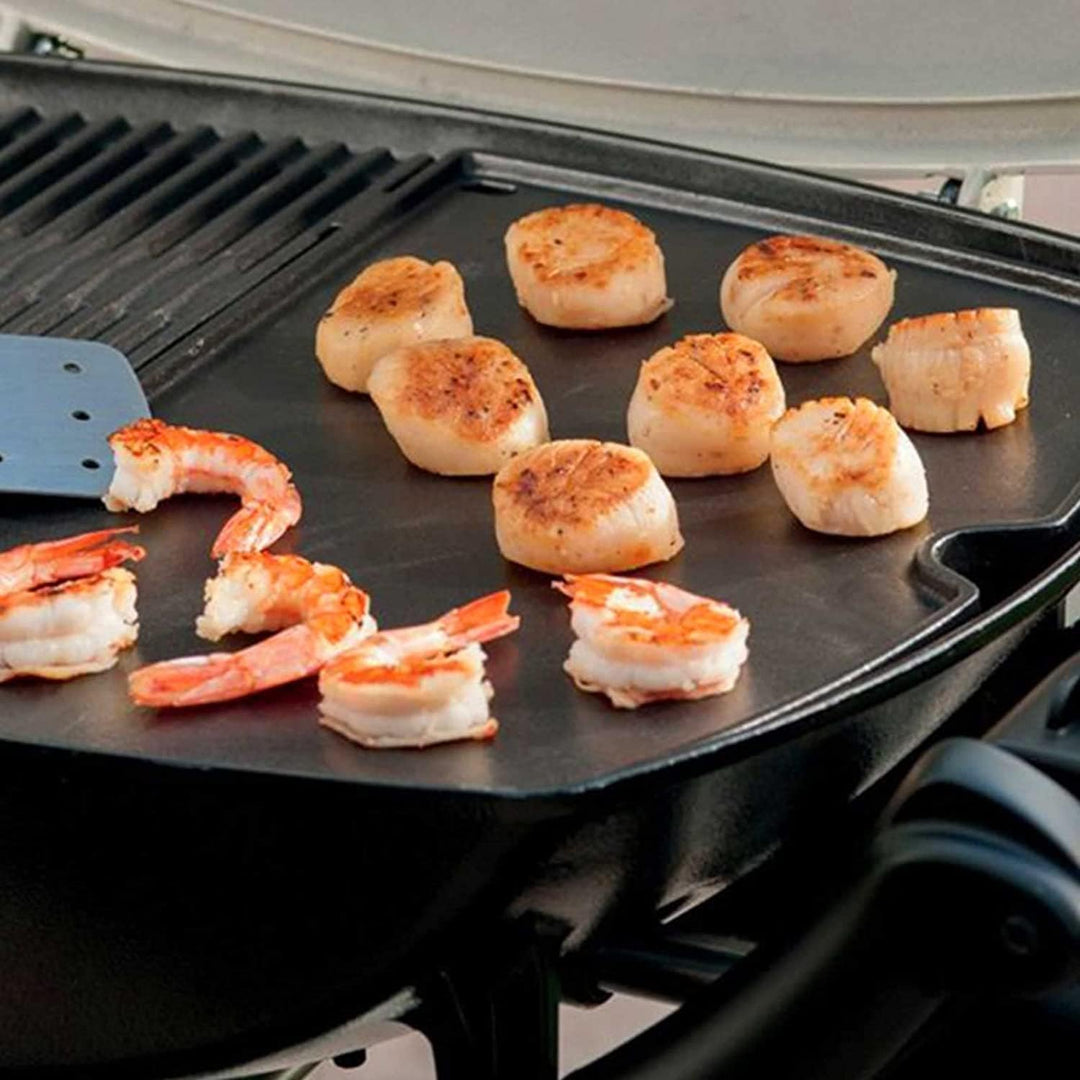 6558 Gusseiserne Grillplatte für Weber Q1000, Q1200, Q1400, Q100, Q120, Q140 Seriengrills, Matte gus
