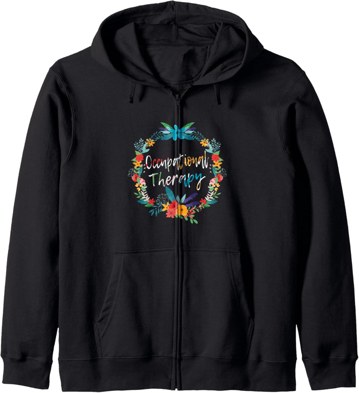 Occupational Therapy OT Therapist Floral Cute OTA Assistant Kapuzenjacke