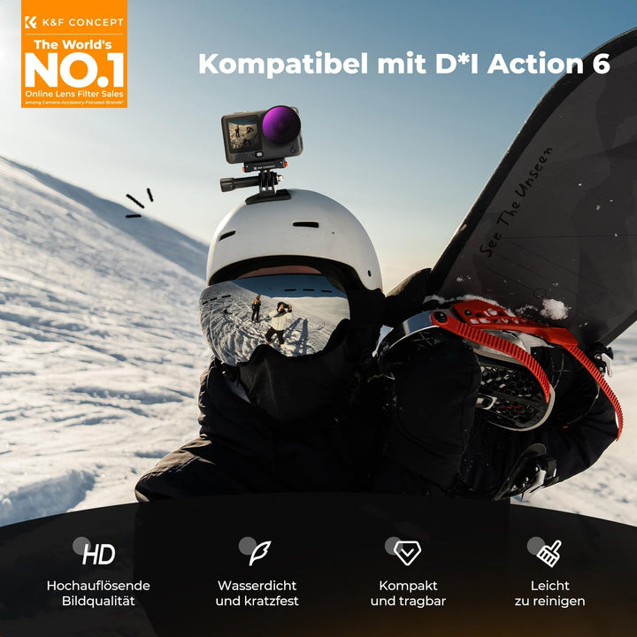 K&amp;F CONCEPT CPL+ND8+ND16+ND32+ND64+Black-Mist 1/4 Filter für Osmo Action 6 | Polfilter, Neutraldicht