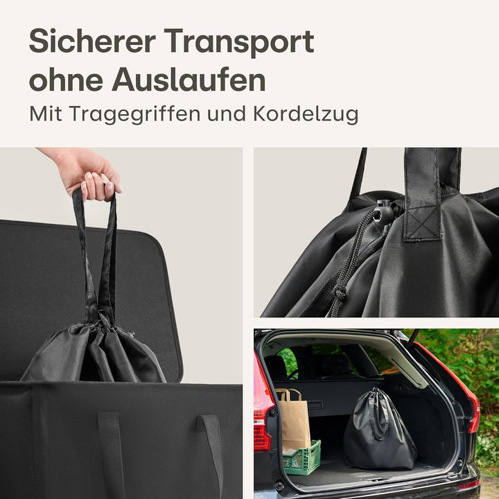 Praknu 100L Pfandflaschen Sammelbehälter Gross – Flaschensammler für Leergut & Altglas – Wasserdicht