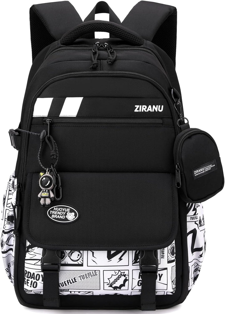 Amythe Schulrucksack Jungen Teenager, Gross Rucksack Schule Lässiger Oberstufe Schulranzen Wasserabw