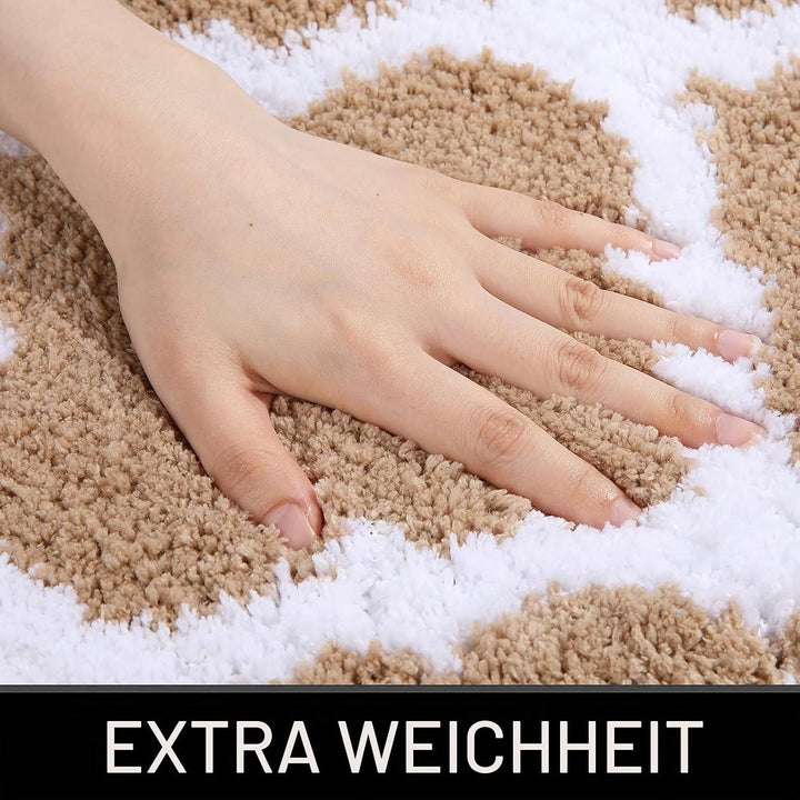 Homaxy rutschfeste WC-Vorleger Waschbar WC Teppich Klovorleger mit Ausschnitt Weiche Hochflor Toilet