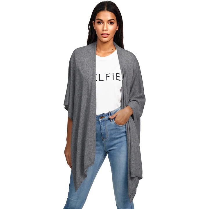 Damen Poncho,Schal Pullover, Lange Strickjacke, Strickpullover, Mantel,XXL Umhängetuch,Tunika für So