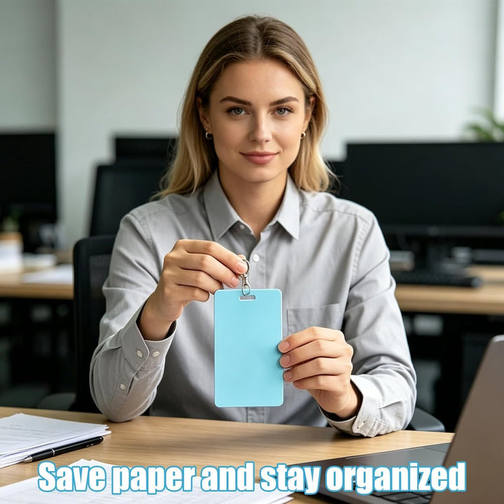 4 Stück Löschbare Ausweis Notizen Erasable Badge Note Notizblock Abwischbar Kleine Badge Notizen Für