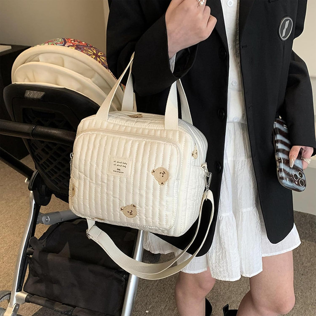 Grosse Wickeltasche Bag, Kompakte Baby Windeltasche & Reisetasche, Vielseitige Tragetasche mit Schul