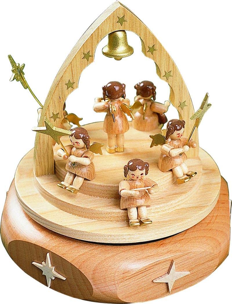 Spieluhr Richard Glässer Spieldose Engelkonzert Natur, 22er Spielwerk Stille Nacht, 85141