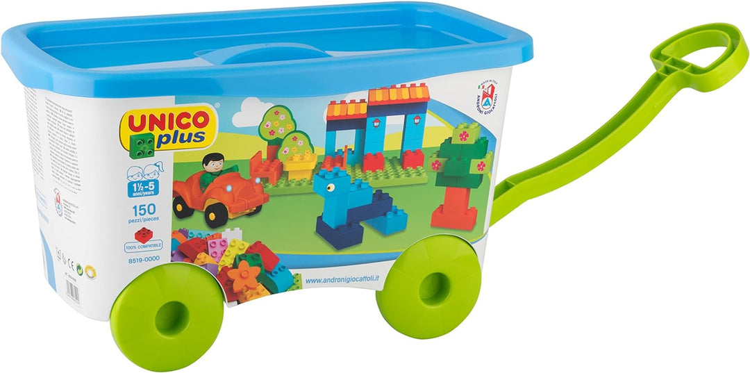 Androni Giocattoli Unico Plus Trolley with 150 Building Bricks
