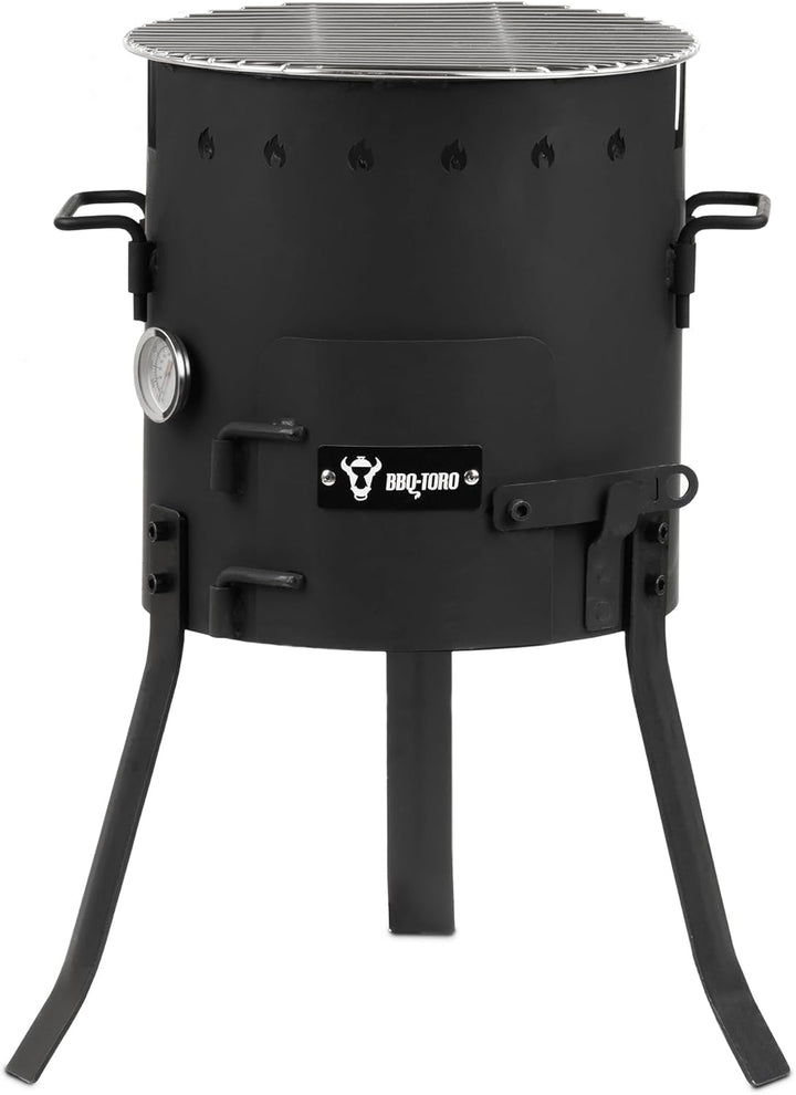 BBQ-Toro Eintopfofen Outdoor Ø 29 cm | Gulaschkanone mit Topf, Grillrost und Suppenkelle | Gulaschke